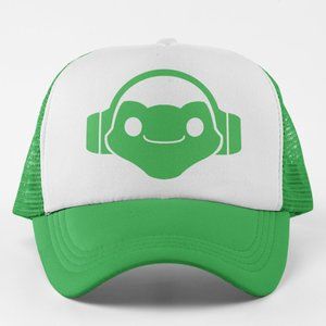 NEW Overwatch Lucio Frog Headphones DJ Logo Foam Trucker Mesh Snapback Hat 2-TON